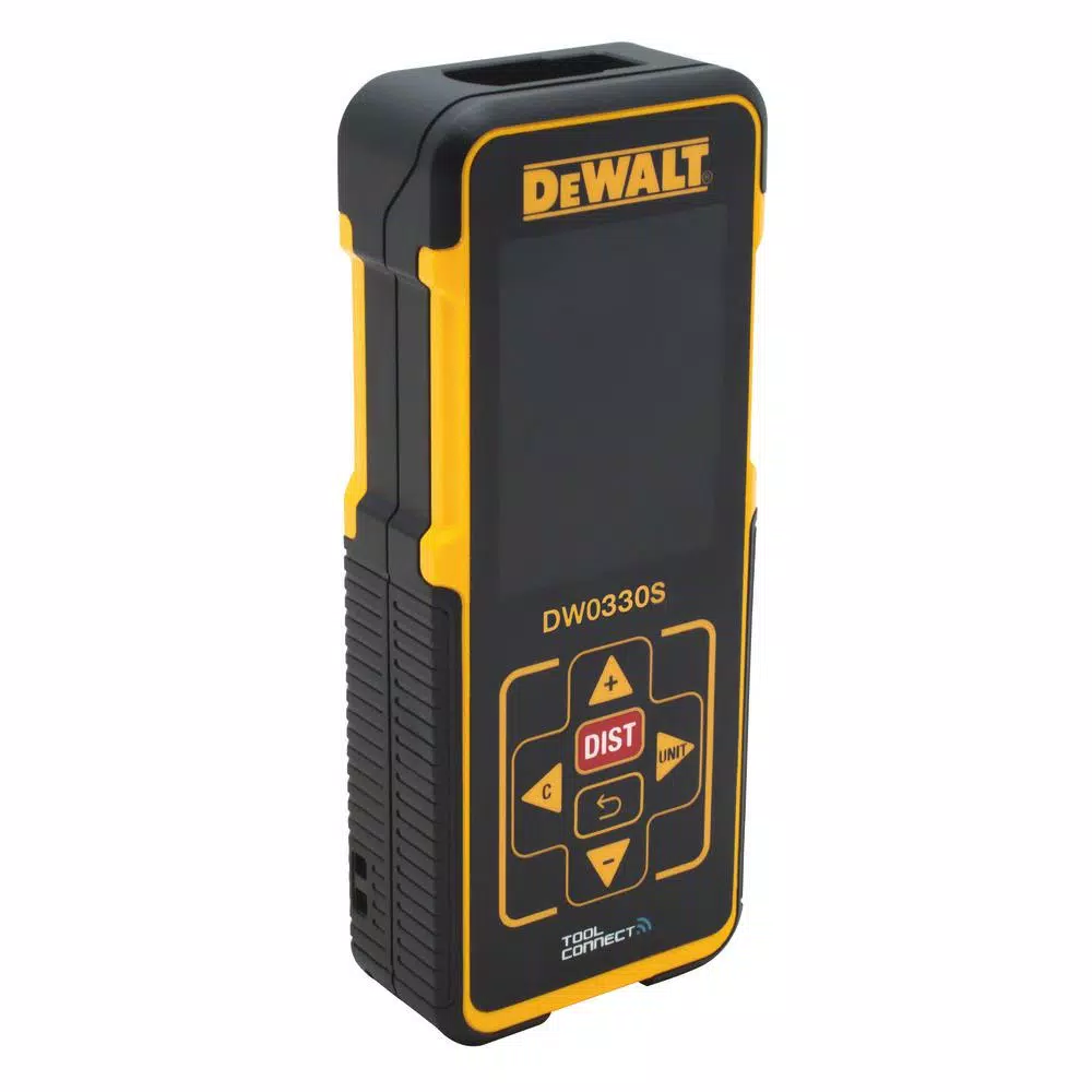 DEWALT 330 ft. Laser Distance Measurer with Color Screen and Tool Connect App Compatibility
