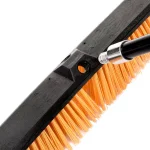 Alpine Industries 24 in. Yellow Indoor Outdoor Push Broom, Heavy Duty Multi-Surface (3-Pack) thumbnail 4