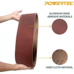 POWERTEC 6 in. x 48 in. 400-Grit Aluminum Oxide Sanding Belts, 10-Pack thumbnail 4