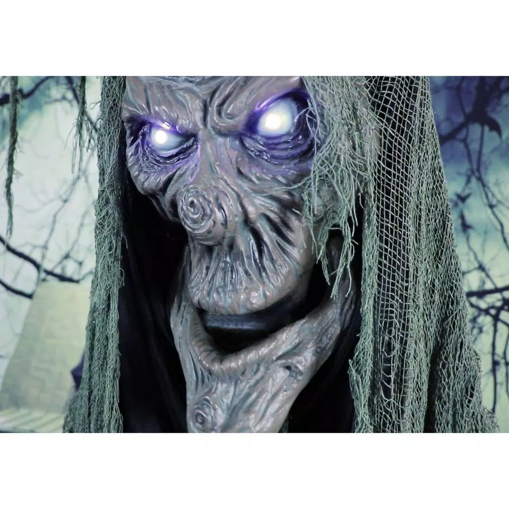Haunted Hill Farm 6.5 ft. Animatronic Talking Tree Halloween Prop with Sound and Lights