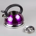 Creative Home Alexa 12-Cup Stainless Steel Whistling Tea Kettle with Aluminum Capsulated Bottom - Purple thumbnail 3