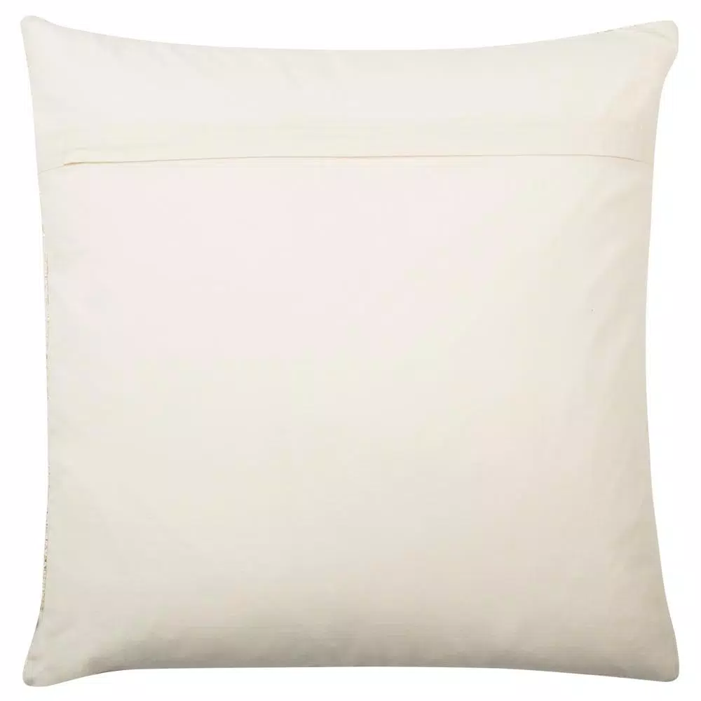 Safavieh Golden Cream Solid Down Alternative 20 in. x 20 in. Square Throw Pillow