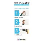 MOEN Idora Chrome Robe Hook with Press and Mark Installation Technology thumbnail 5