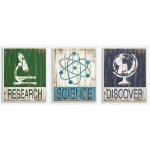 Stupell Industries Research Science Discover Wood Wall Art, 10 in. x 15 in. thumbnail 1