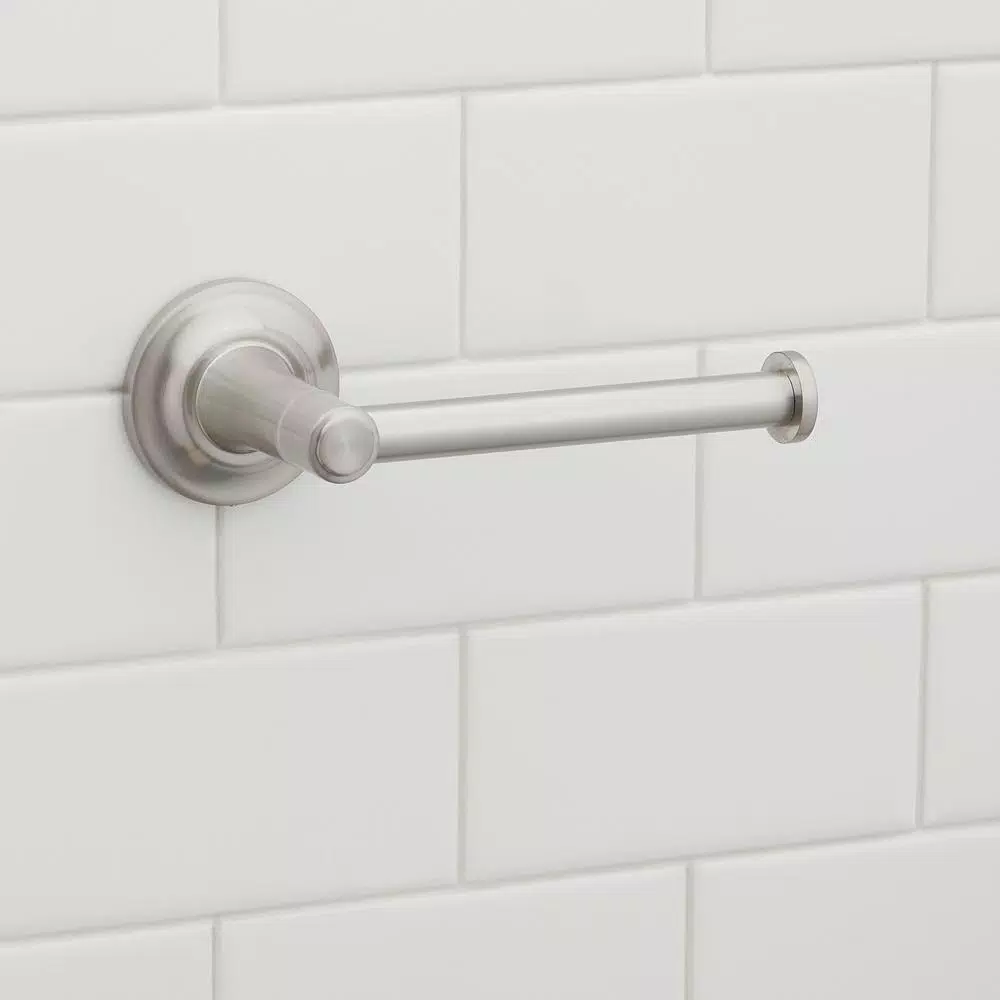 Glacier Bay Cooperton Single Post Toilet Paper Holder, Brushed Nickel