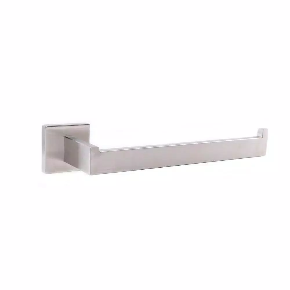 Lexora Bagno Lucido Stainless Steel Hand Towel Holder, Satin Nickel