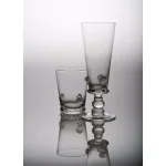 Abigails Traditional Medallion Footed Pilsner Glass Set, 12 oz, Clear (Set of 4) thumbnail 3