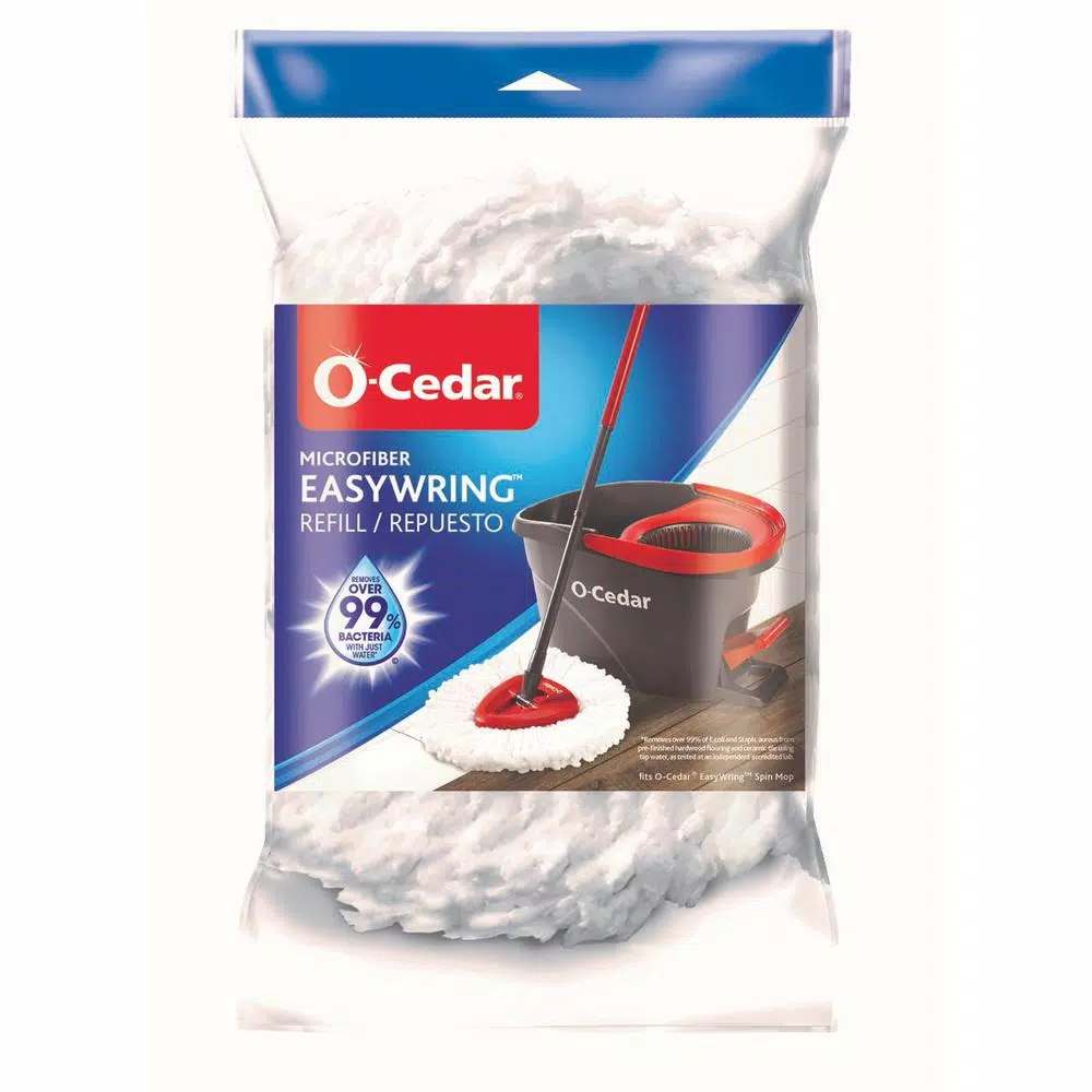 O-Cedar EasyWring Spin Mop Microfiber Refill, White