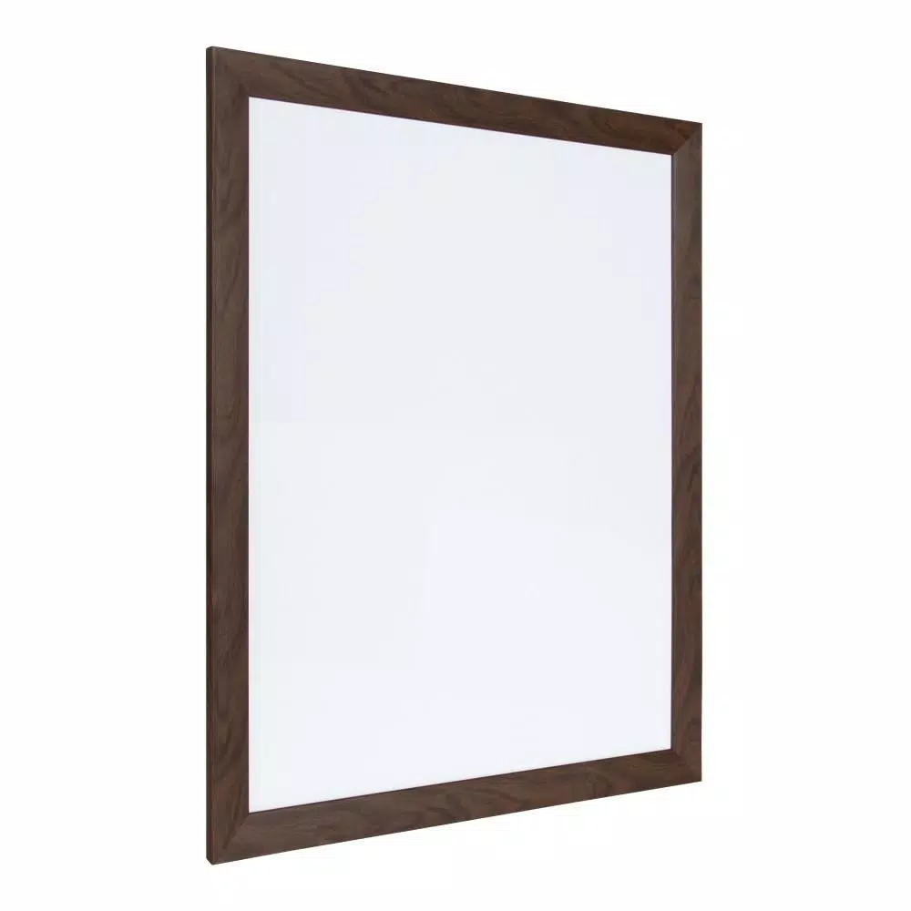 DesignOvation Kate and Laurel Beatrice Walnut Brown Rectangle Magnetic Dry Erase Memo Board