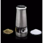 Ovente 2-in-1 Electric Salt and Pepper Grinder, Stainless Steel Silver, Battery Operated thumbnail 6