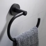 Kraus Elie Matte Black Solid Brass Hand Towel Ring thumbnail 1