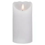 Northlight 6 in. White Flameless Battery Operated Pillar Christmas Decor Candle with 3D Flickering Light thumbnail 1