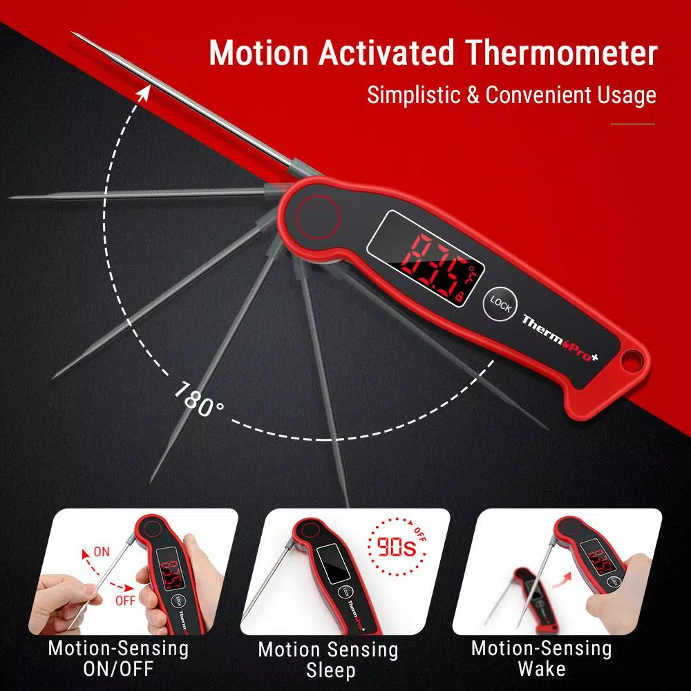 ThermoPro TP-19 Waterproof Digital Instant Read Meat Thermometer for BBQ Grill and Smoker