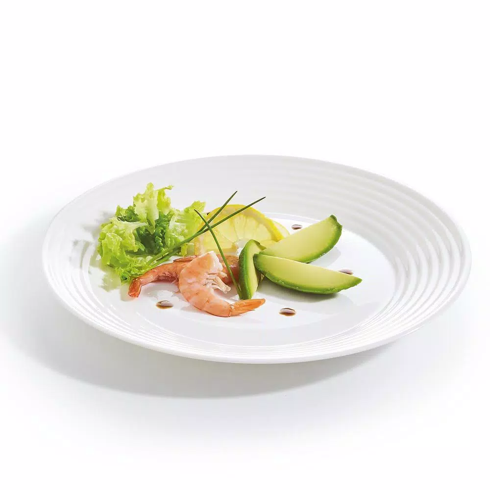 Luminarc Harena White 10.5" Dinner Plate Set, 6-Piece Opal Glass