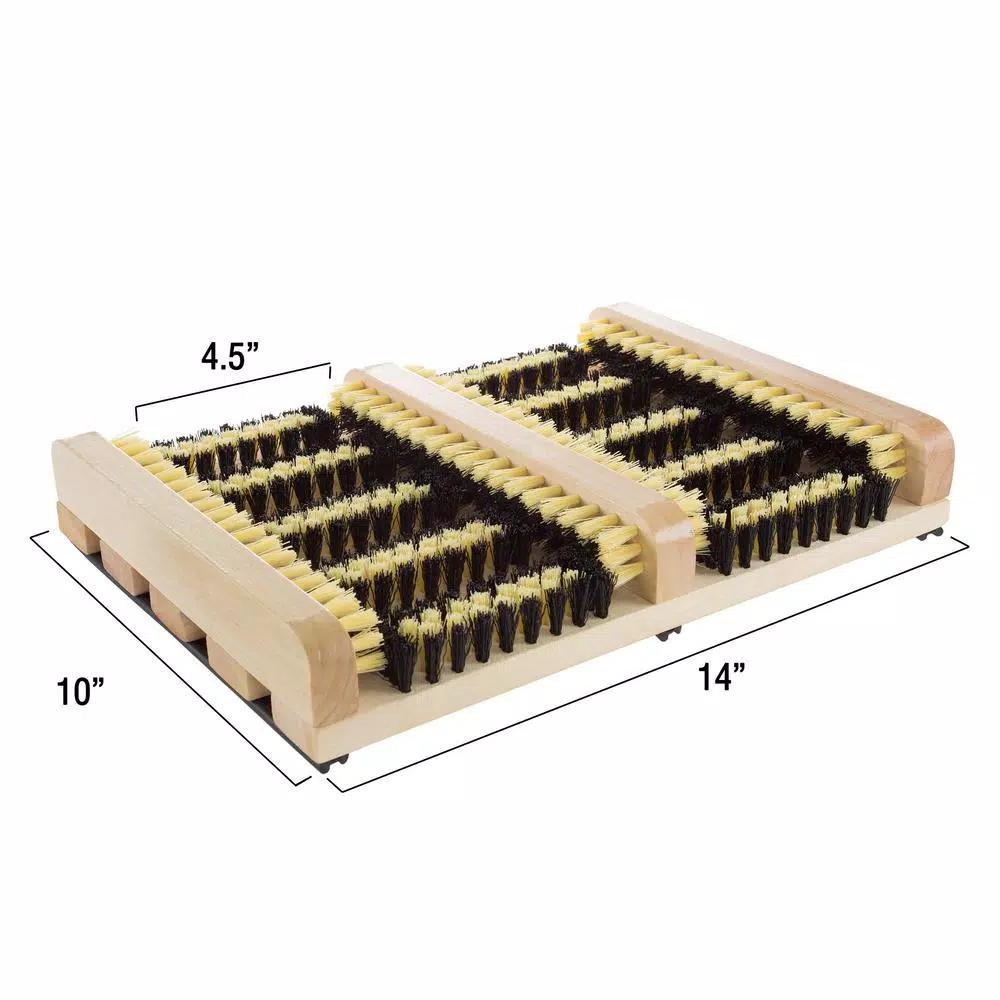 Stalwart Boot and Shoe Cleaner Scrubber Brush Scraper Mat, 14 in. x 10 in.