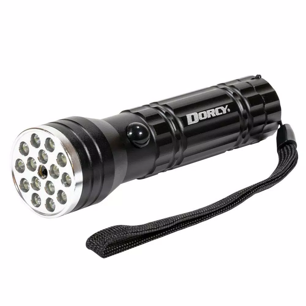 Dorcy 3-in-1 LED Flashlight with UV Blacklight and Red Laser Pointer, Black