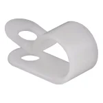 CURT 3/8" I.D. Convoluted Slit Loom Tube Clamps, White (25-Pack) thumbnail 3