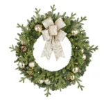 Home Accents Holiday Home Holiday Accents 30 in. St. Germain Pre-Lit LED Artificial Christmas Wreath, Warm White Lights thumbnail 1