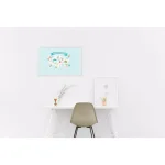 Petal Lane Home Alexa United States Map Art Magnetic Memo Board, White Frame thumbnail 2