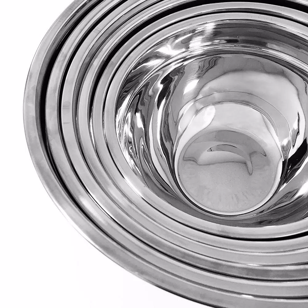 Elite Gourmet 12-Piece Stainless Steel Colored Mixing Bowl Set with Lids