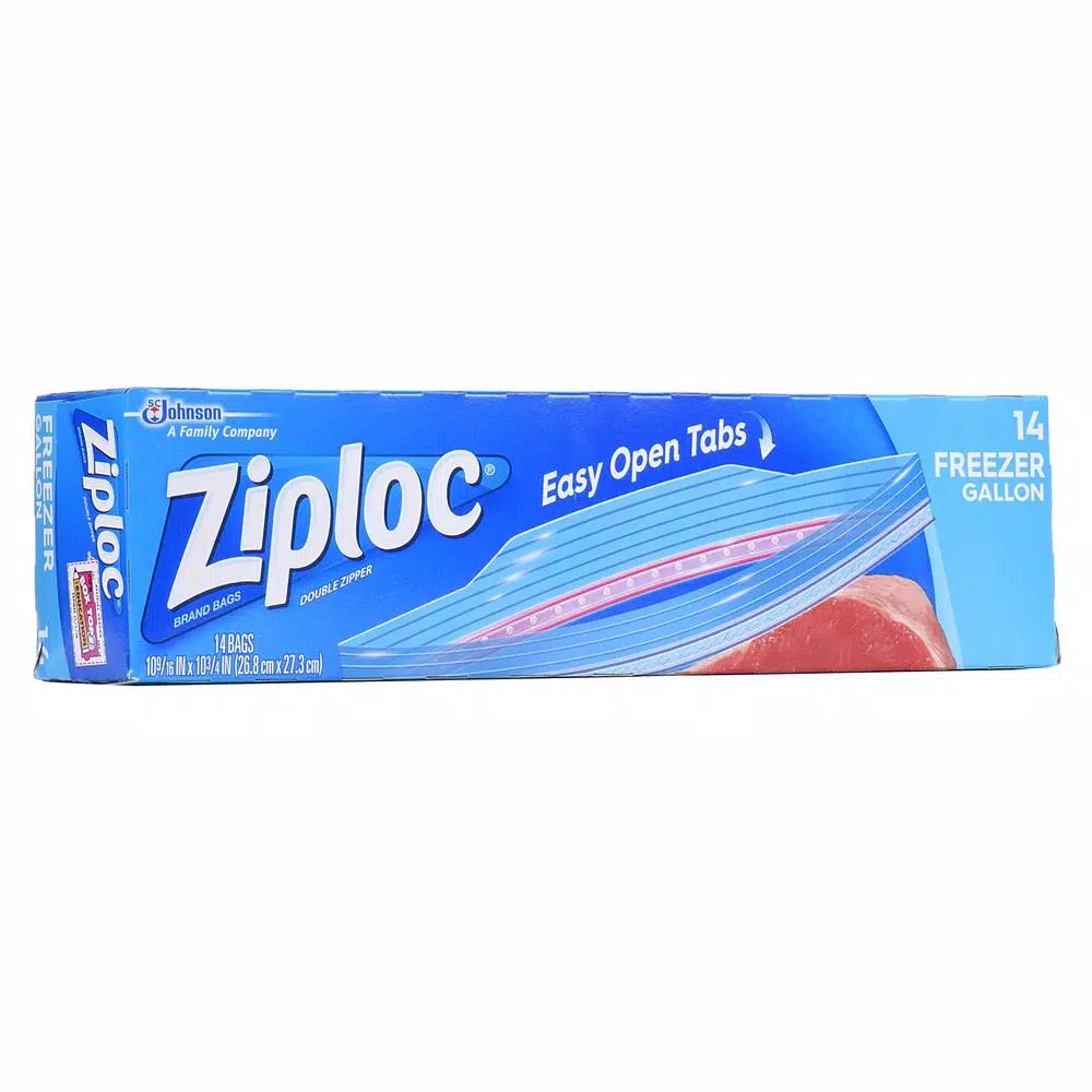 Ziploc Gallon Plastic Freezer Bags, 14-Bag Count (12-Pack)