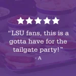 College Kitchen Collection LSU Tigers Serve 'n Score Party Platter, 16 x 12.5 Inch, Purple thumbnail 5