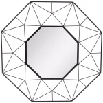 StyleWell Modern Octagonal Black Metal Frame Accent Mirror, 25.2 in. thumbnail 1