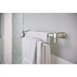 MOEN Hensley 24 in. Double Towel Bar with Press and Mark Installation, Brushed Nickel thumbnail 3