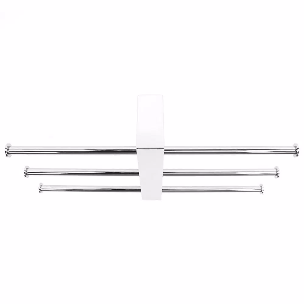 Nameeks Gedy Bridge Wall Mounted Polished Chrome Towel Rack with 3 Adjustable Sliding Bars