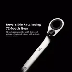 Capri Tools Metric 12-Piece Long Pattern Reversible Ratcheting Combination Wrench Set with Wrench Rack thumbnail 3