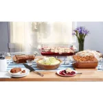 Libbey Baker's Premium 5-Piece Assorted Glass Bakeware and Serving Set thumbnail 2