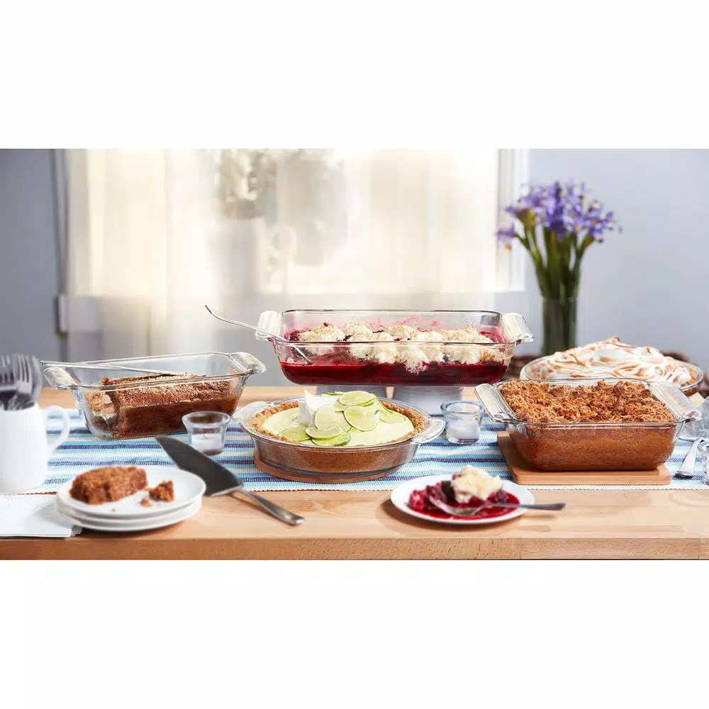 Libbey Baker's Premium 5-Piece Assorted Glass Bakeware and Serving Set