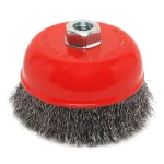 Robtec 3 in. Crimped Steel Wire Cup Brush, 5/8"-11 Threaded Arbor thumbnail 1