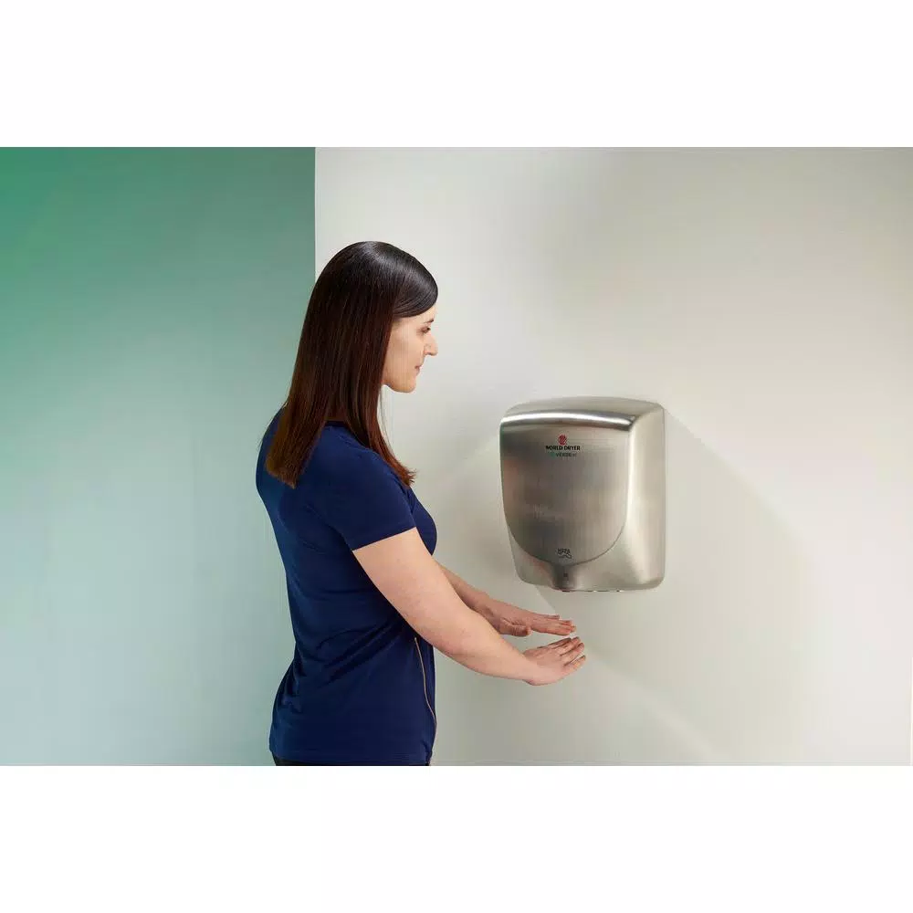 World Dryer VERDEdri V2 High-Speed Electric Hand Dryer - Polished Stainless Steel