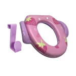 Babyloo Children's Soft Cushion Toilet Seat with Handles and Splash Guard - Pink thumbnail 1