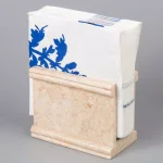 Creative Home Natural Beige Champagne Marble Napkin Holder Stand - Elegant Tabletop Dispenser thumbnail 3