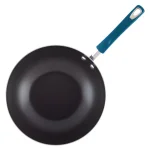 Rachael Ray Classic Brights 11 in. Aluminum Nonstick Stir Fry Pan with Glass Lid, Marine Blue Gradient thumbnail 2