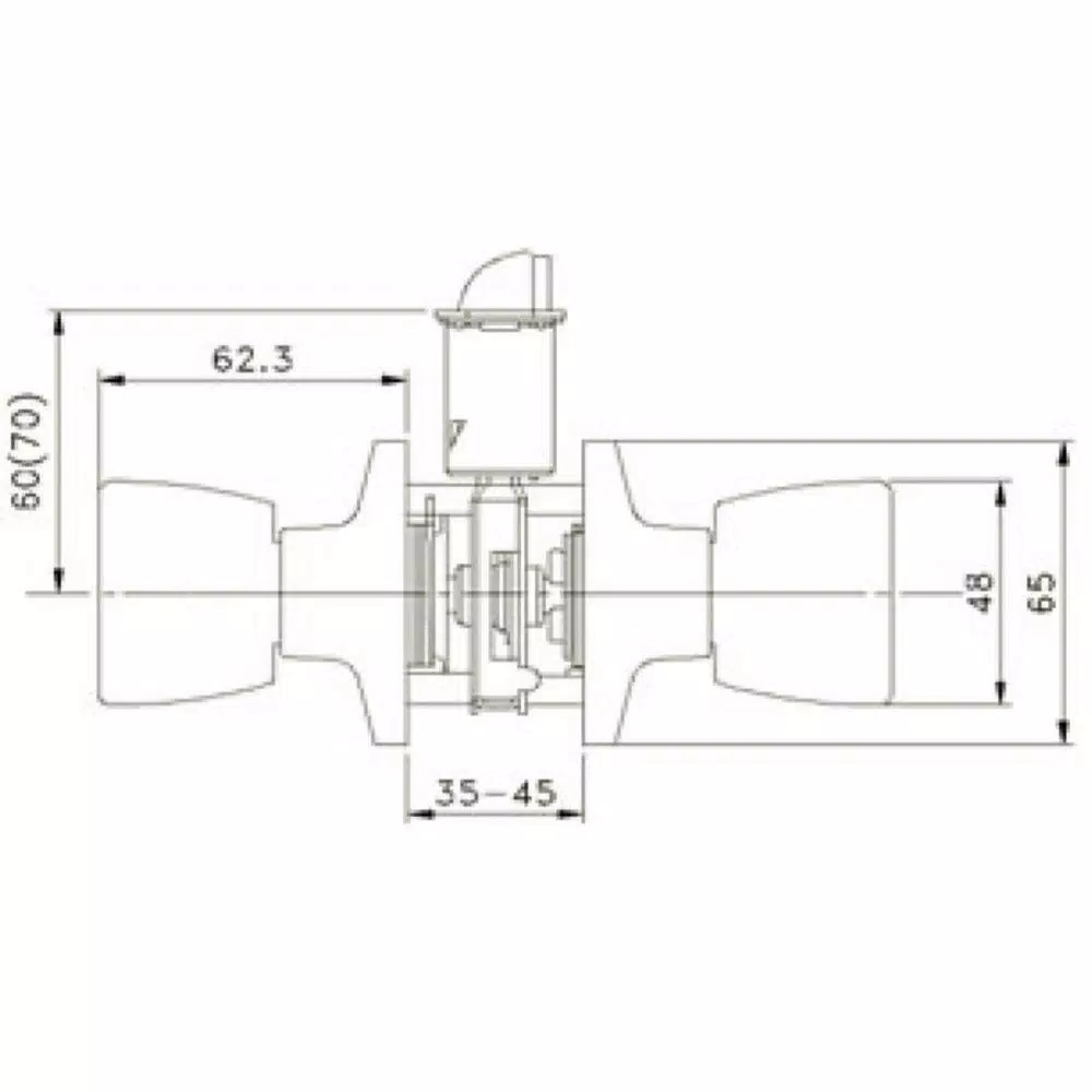 Design House Terrace Polished Brass Keyed Entry Door Knob