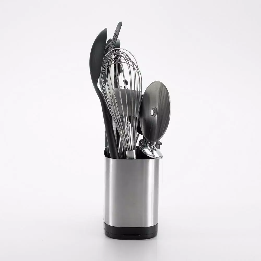 OXO Good Grips 15-Piece Everyday Kitchen Tool Set with Stainless Steel Utensil Holder