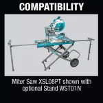 Makita 18V X2 LXT 12 in. Brushless Dual-Bevel Sliding Compound Miter Saw Kit with Bonus 18V LXT Jigsaw thumbnail 9