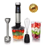 Megachef 4-in-1 Stainless Steel Immersion Blender Set with Chopper and Whisk, 300W thumbnail 2