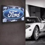 Crystal Art Gallery Ford Logo Framed Flashing LED Sign - Vintage Style Wall Art thumbnail 1