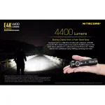 NITECORE E4K Tactical EDC Flashlight, 4400 Lumens, USB-C Rechargeable, Waterproof & Impact Resistant thumbnail 3