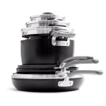 GreenPan Levels Essential 10-Piece Aluminum Ceramic Nonstick Cookware Set, Gray thumbnail 6