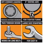 GearWrench 32-Piece SAE/Metric Combination Ratcheting Wrench Set thumbnail 2