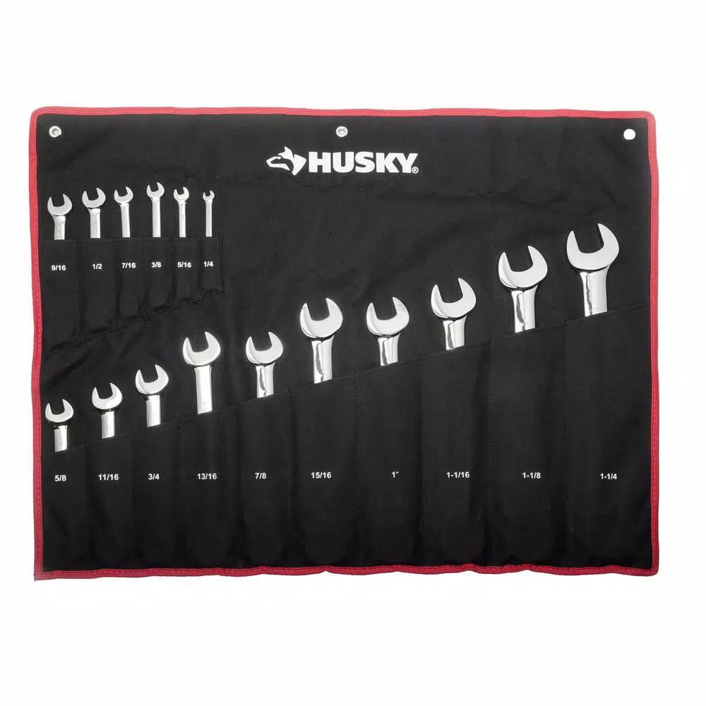 Husky 34-Piece SAE and Metric Master Ratcheting Wrench Set