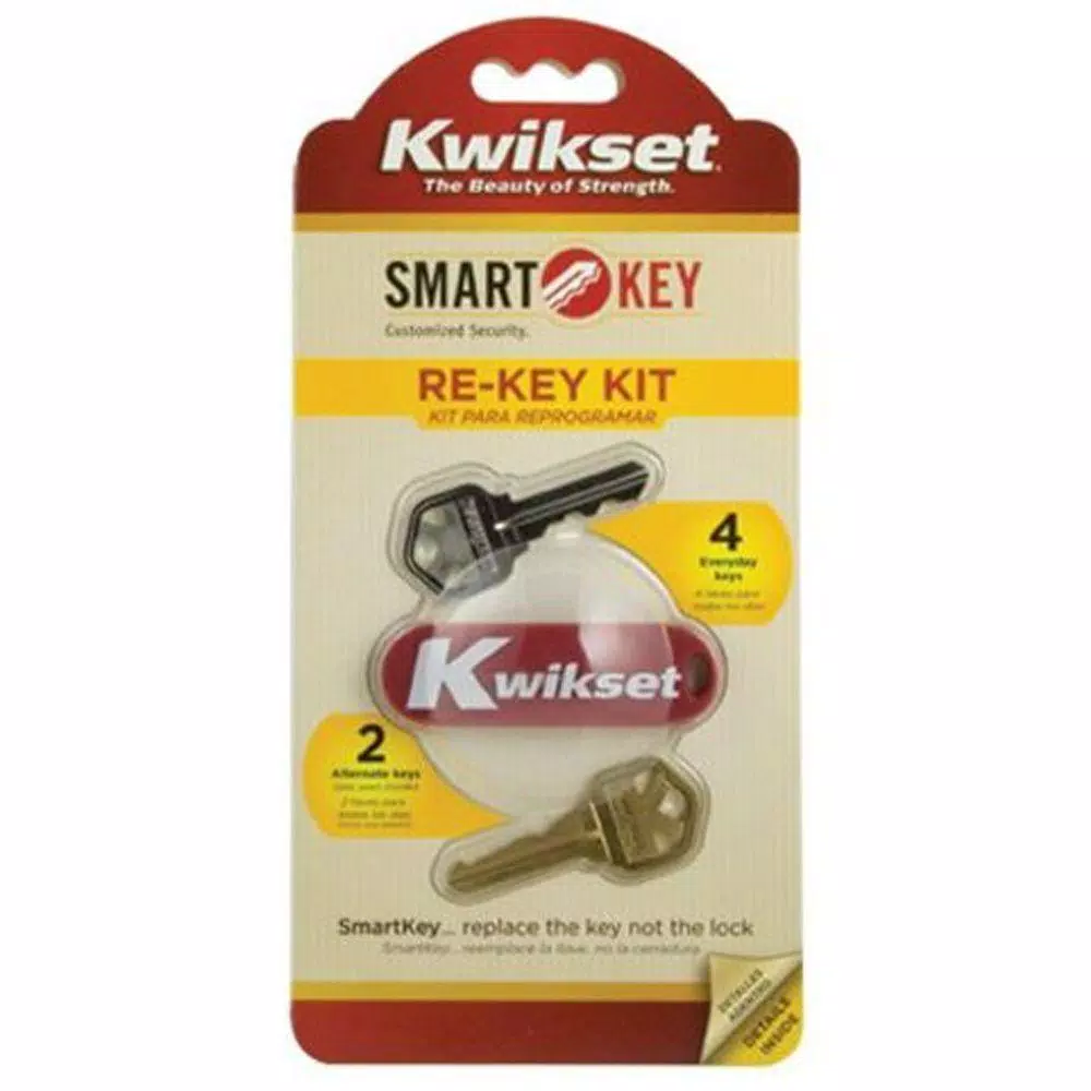 Kwikset SmartKey Security Re-Key Kit, KW1 Keyway Compatible