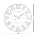 FirsTime & Co. Sawyer Shiplap Wall Clock, 18-in Round Rustic Farmhouse Decor thumbnail 3
