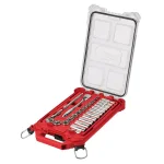 Milwaukee 60-Piece 3/8 in. Drive SAE & Metric Ratchet and Socket Set with PACKOUT Organizers thumbnail 8