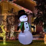 Sunnydaze Decor 6.8 ft. Holly Jolly Snowman Inflatable Outdoor Christmas Decoration with LED Lights thumbnail 7